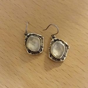 LB glass amber earrings